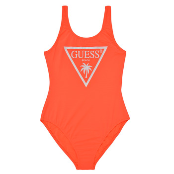 Textil Dívčí jednodílné plavky Guess CHANGO Oranžová