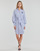 Textil Ženy Krátké šaty Lauren Ralph Lauren ESSIEN-LONG SLEEVE-DAY DRESS Tmavě modrá / Bílá