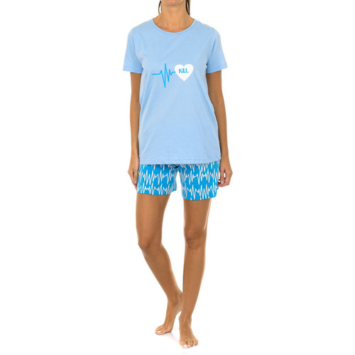 Textil Ženy Pyžamo / Noční košile Kisses&Love KL45135 Modrá