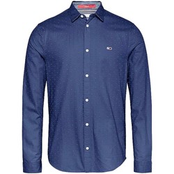 Textil Muži Košile s dlouhymi rukávy Tommy Hilfiger  Modrá