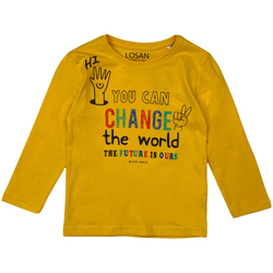 Textil Děti Trička s dlouhými rukávy Losan 125-1205AL Žlutá