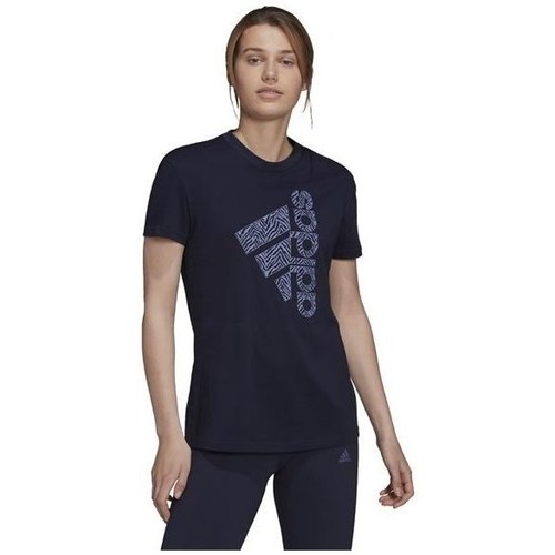 Textil Ženy Trička s krátkým rukávem adidas Originals Vertical Zebra Logo Graphic Tmavě modrá