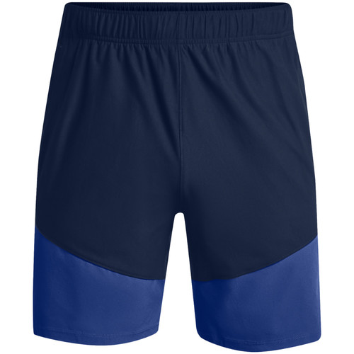 Textil Muži Tříčtvrteční kalhoty Under Armour Knit Woven Hybrid Shorts Modrá