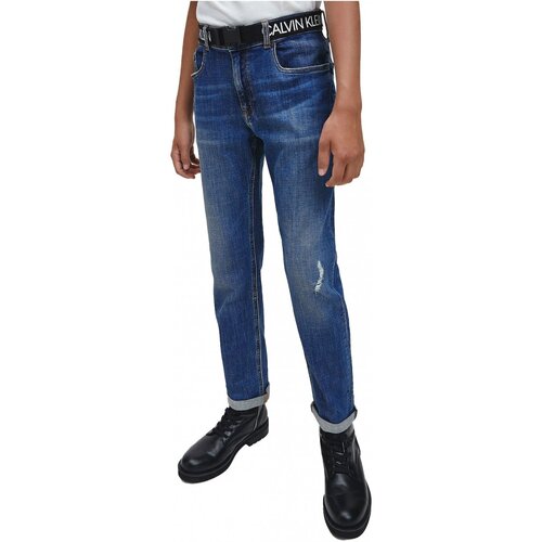 Textil Děti Kalhoty Calvin Klein Jeans IB0IB00580 Modrá