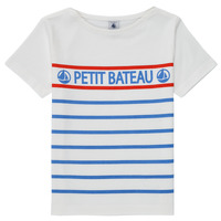 Textil Chlapecké Trička s krátkým rukávem Petit Bateau BLEU Modrá / Červená