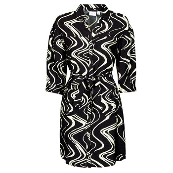 Textil Ženy Krátké šaty Vila VILIZETTE Černá / Bílá