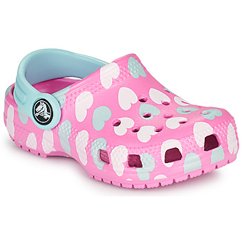Boty Dívčí Pantofle Crocs CLASSIC EASY ICON CLOG T Růžová