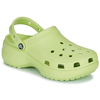 Boty Ženy Pantofle Crocs CLASSIC PLATFORM CLOG W Zelená
