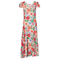 Textil Ženy Krátké šaty Derhy TREILLIS FLOWER Bílá / Červená