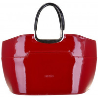 Taška Ženy Velké kabelky / Nákupní tašky Grosso Elegantní červená lakovaná kabelka do ruky S5 červená