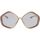 Hodinky & Bižuterie Ženy sluneční brýle Chloe Occhiali da Sole Chloé CH0061S 002 Béžová