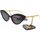 Hodinky & Bižuterie Ženy sluneční brýle Gucci Occhiali da Sole GG0978S 004 Black Gold Grey Černá