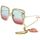 Hodinky & Bižuterie Ženy sluneční brýle Gucci Occhiali da Sole  con Catena GG1033S 003 Zlatá