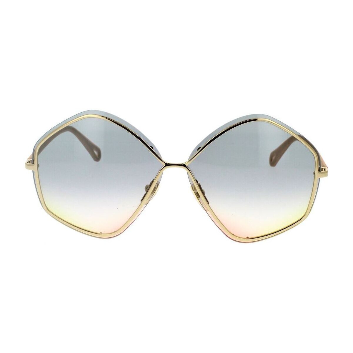 Hodinky & Bižuterie Ženy sluneční brýle Chloe Occhiali da Sole Chloé CH0065S 001 Zlatá