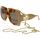 Hodinky & Bižuterie Ženy sluneční brýle Gucci Occhiali da Sole  con Catena GG1022S 003 Hnědá
