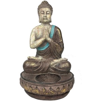 Bydlení Sošky a figurky Signes Grimalt Buddha Postava Sedící Se Modlí Šedá
