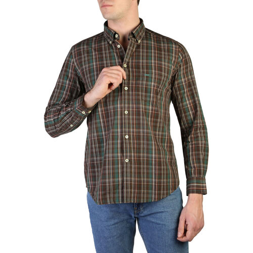 Textil Muži Košile s dlouhymi rukávy Carrera - 213B_1230A Hnědá