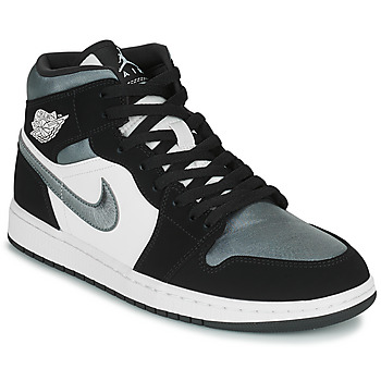 Boty Muži Kotníkové tenisky Nike AIR JORDAN 1 MID GS 'Satin Smoke Grey' Bílá