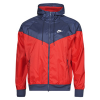 Textil Muži Větrovky Nike HERITAGE Hooded Jacket Červená / Námořnická modř / Bílá