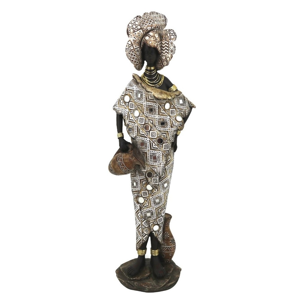 Bydlení Sošky a figurky Signes Grimalt Africká Postava Zlatá