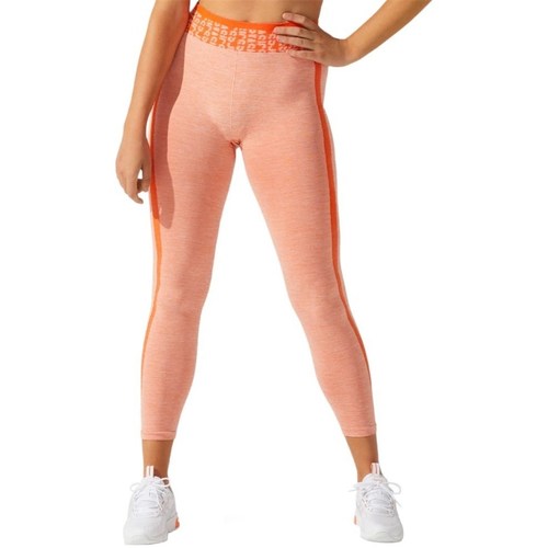 Textil Ženy Kalhoty Asics Cropped Logo Seamless Tight Oranžová