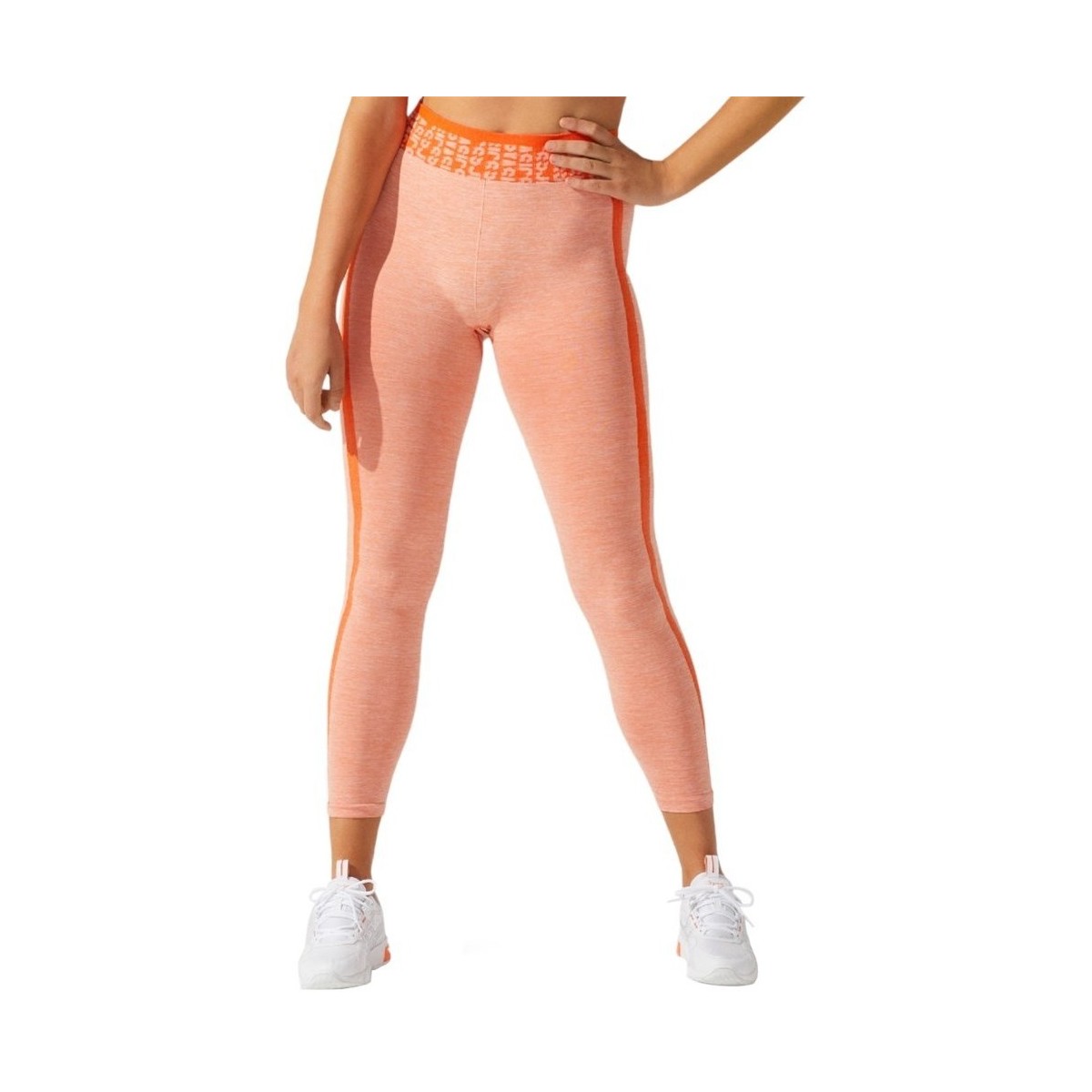 Textil Ženy Kalhoty Asics Cropped Logo Seamless Tight Oranžová
