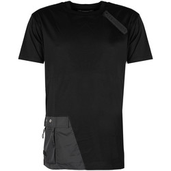 Textil Muži Trička s krátkým rukávem Les Hommes LKT152 703 | Oversized Fit Mercerized Cotton T-Shirt Černá