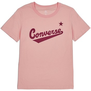 Textil Ženy Trička s krátkým rukávem Converse Scripted Wordmark Tee Růžová