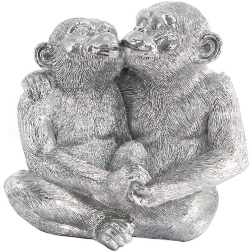 Bydlení Sošky a figurky Signes Grimalt Orangutan Opice Postava Stříbrná       