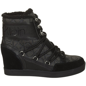 Boty Ženy Polokozačky Calvin Klein Jeans B4E00189-BLACK-BLACK Černá