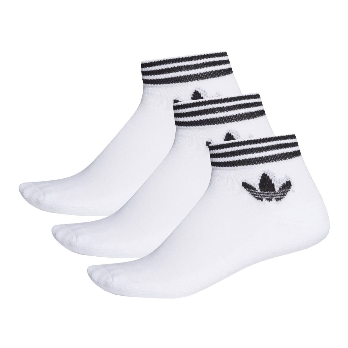Spodní prádlo Sportovní ponožky  adidas Originals adidas Trefoil Ankle Socks 3 Pairs Bílá