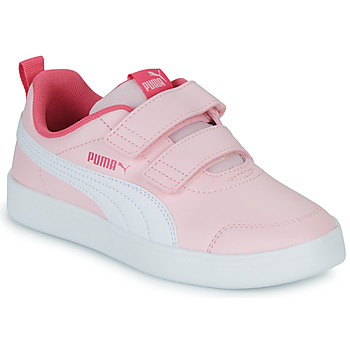 Boty Chlapecké Nízké tenisky Puma Courtflex v2 V PS Růžová / Bílá
