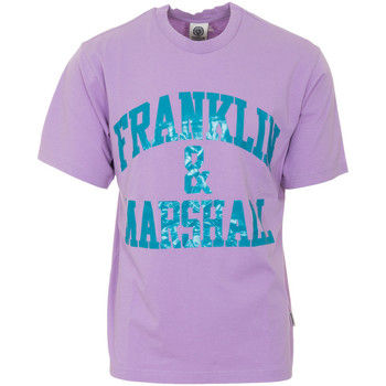 Textil Muži Trička s krátkým rukávem Franklin & Marshall T-shirt à manches courtes Fialová