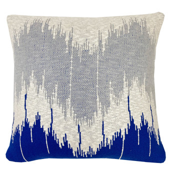 Bydlení Polštáře Malagoon Wave knitted cushion blue (NEW) Modrá