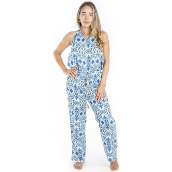 Textil Ženy Overaly / Kalhoty s laclem Isla Bonita By Sigris Mono Modrá