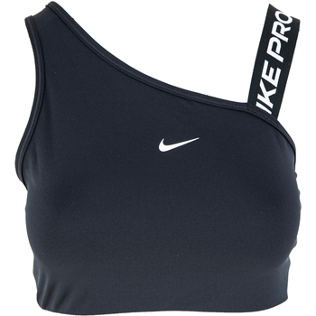 Nike Sportovní podprsenky Dri-Fit Swoosh Medium Support 1 Piece Pad Asymmetrical - Černá