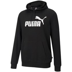 Textil Muži Mikiny Puma Essentials Big Logo Hoodie Černá