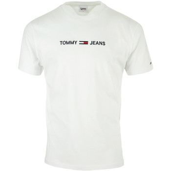 Textil Muži Trička s krátkým rukávem Tommy Hilfiger Straight Logo Tee Bílá