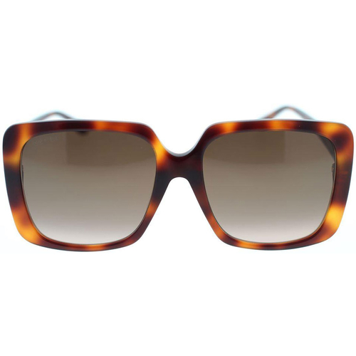 Hodinky & Bižuterie Ženy sluneční brýle Gucci Occhiali da Sole  GG0728SA 002 Hnědá