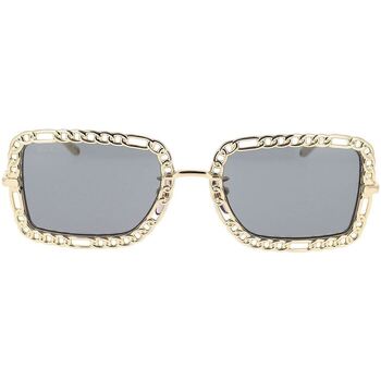 Hodinky & Bižuterie Ženy sluneční brýle Gucci Occhiali da Sole  con Catena GG1112S 001 Zlatá