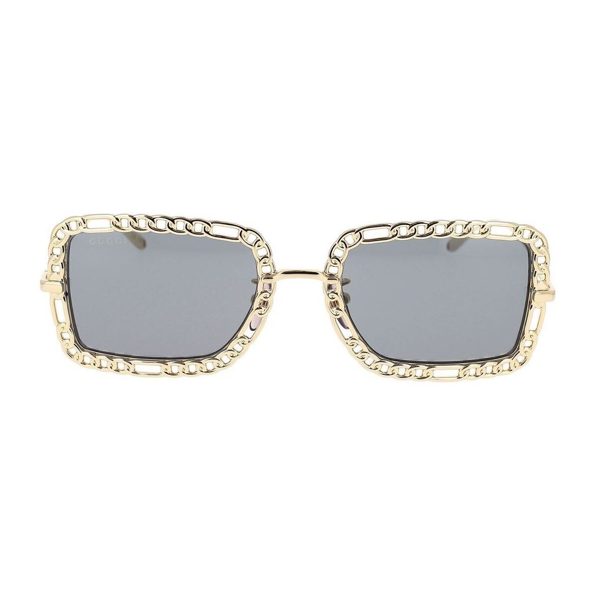 Hodinky & Bižuterie Ženy sluneční brýle Gucci Occhiali da Sole  con Catena GG1112S 001 Zlatá