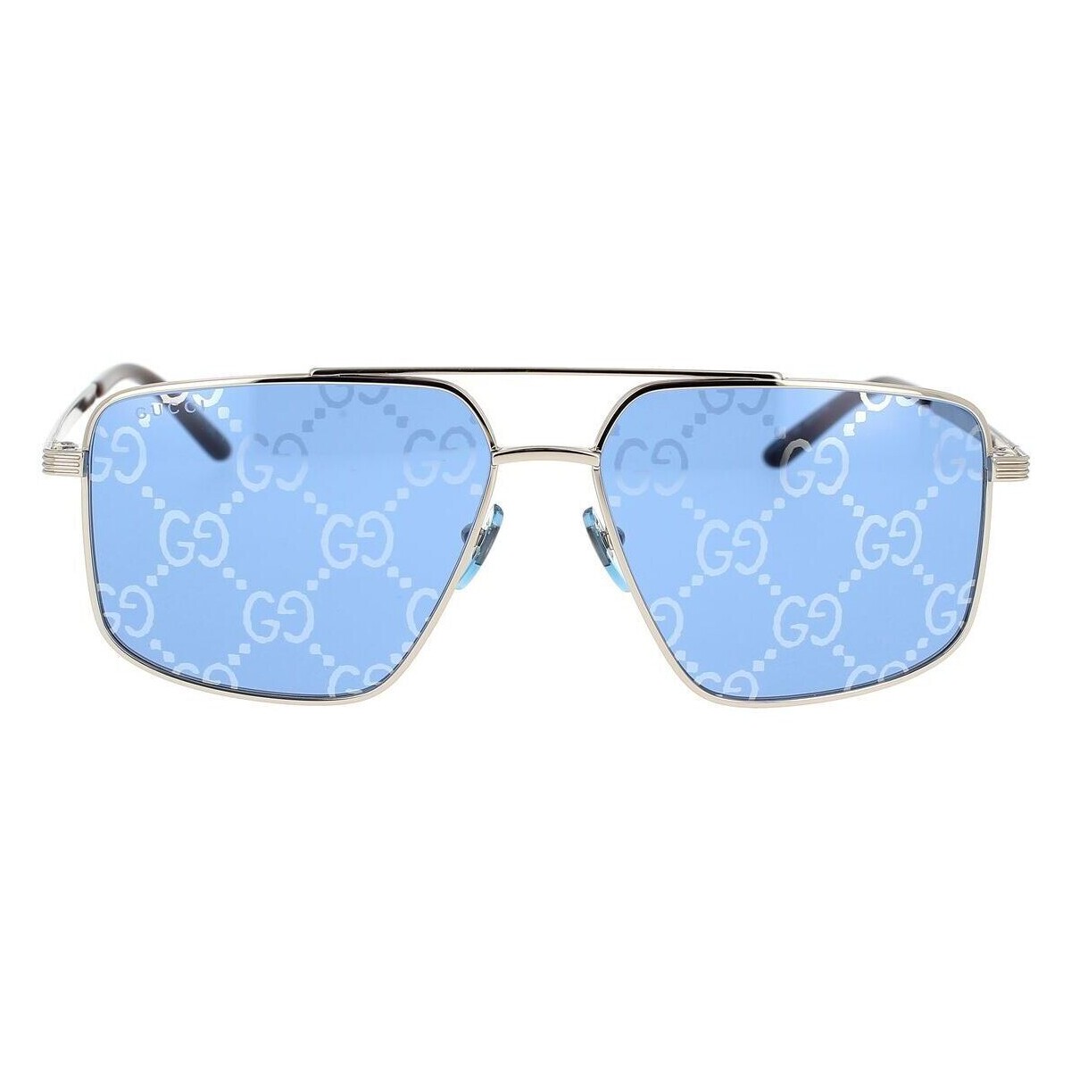 Hodinky & Bižuterie sluneční brýle Gucci Occhiali da Sole  GG0941S 004 Stříbrná       
