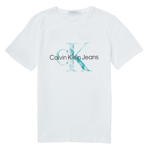 Textil Děti Trička s krátkým rukávem Calvin Klein Jeans MONOGRAM LOGO T-SHIRT Bílá