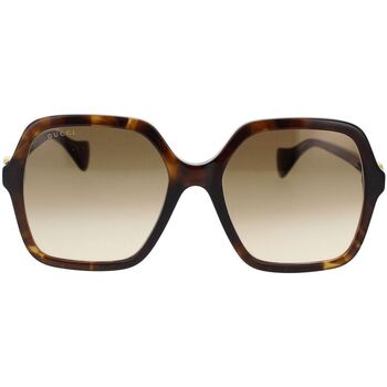 Hodinky & Bižuterie Ženy sluneční brýle Gucci Occhiali da Sole  GG1072S 002 Hnědá