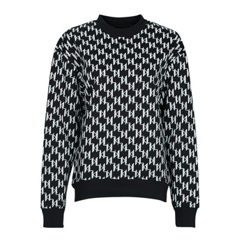 Textil Ženy Mikiny Karl Lagerfeld UNISEX ALL-OVER MONOGRAM SWEAT Černá / Bílá