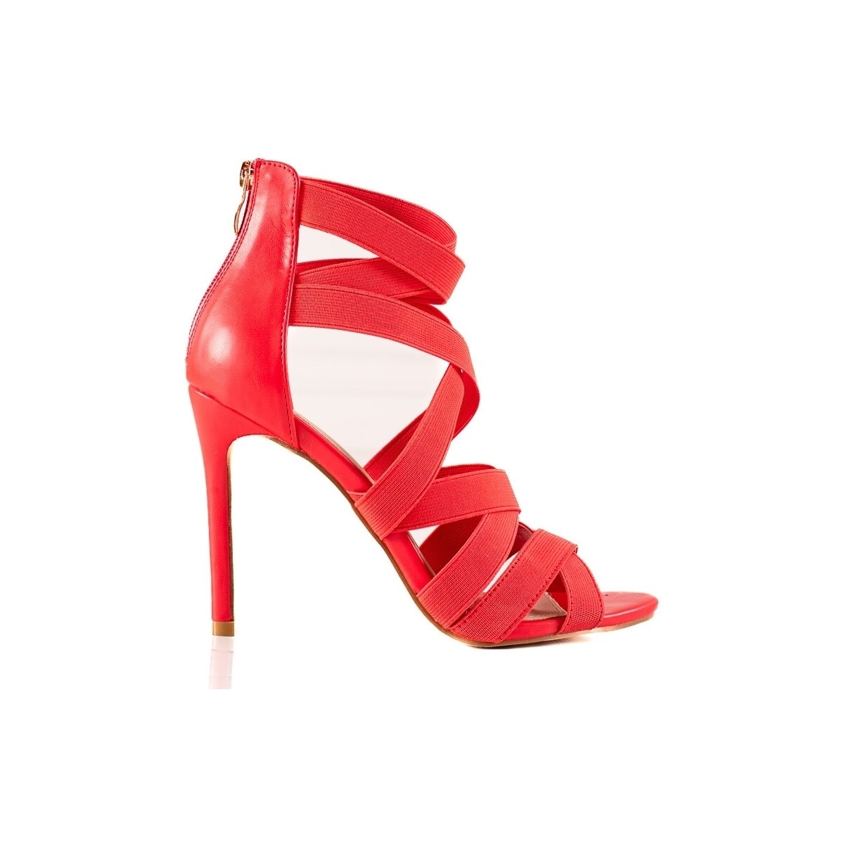 Boty Ženy Sandály W. Potocki Exkluzívní dámské červené  sandály na jehlovém podpatku 