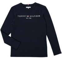 Textil Chlapecké Trička s dlouhými rukávy Tommy Hilfiger KS0KS00202-DW5 Tmavě modrá