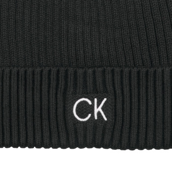 Calvin Klein Jeans CLASSIC COTTON RIB BEANIE Černá