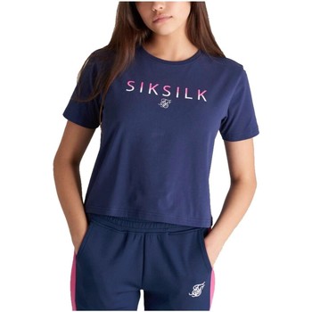 Textil Dívčí Trička s krátkým rukávem Siksilk  Modrá