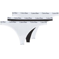 Spodní prádlo Ženy String Calvin Klein Jeans CAROUSEL THONG X 3 Černá / Bílá / Černá